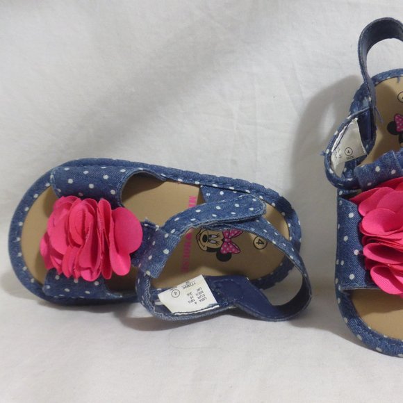 MINNIE MOUSE, size 4, polka dot Velcro fastened sandals GUC - Picture 5 of 10